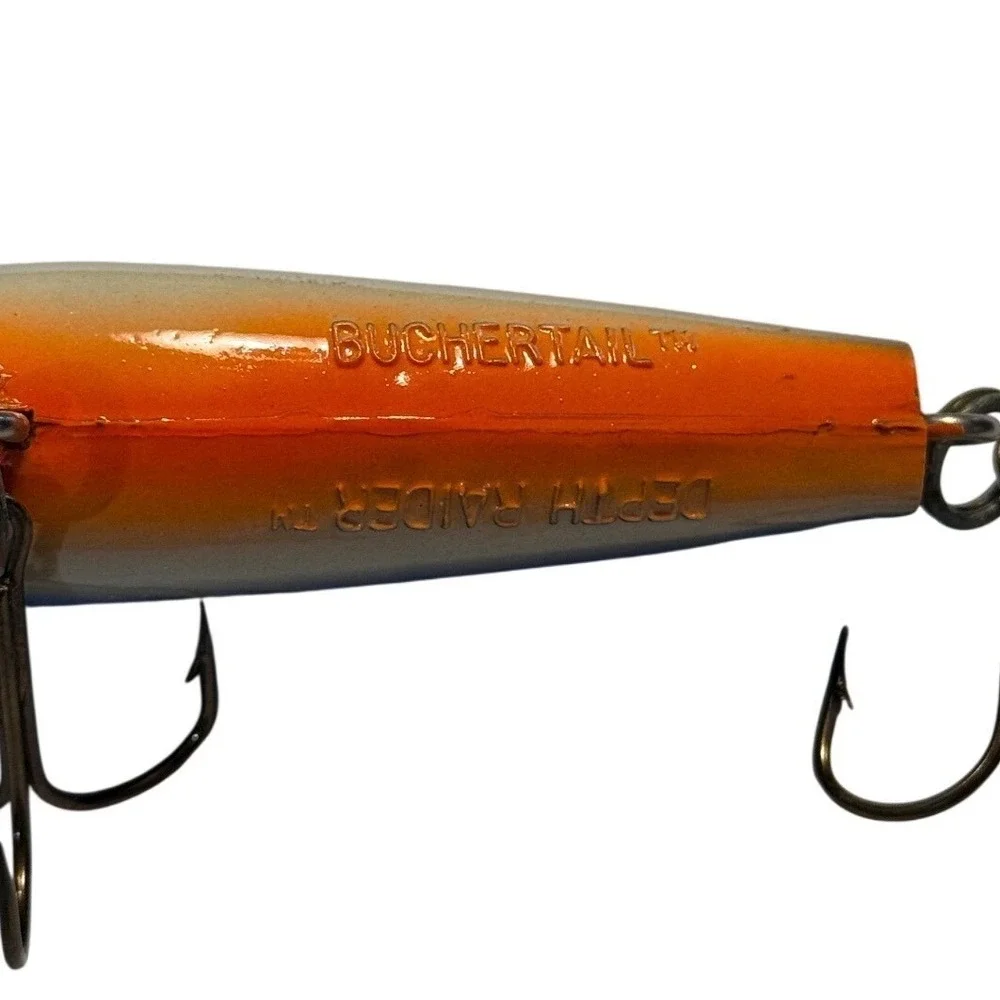 Joe Bucher Depth Raider Crankbait Musky Pike Lure Black Gold Orange 6 inch